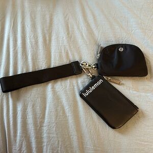 Lululemon Black Dual Pouch Wristlet
